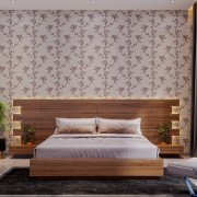 Blend of modern and rustic Bedback design