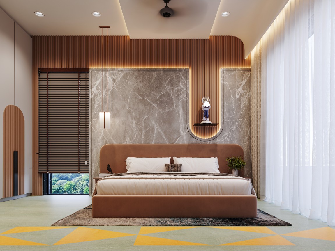 Modern Earth-Tone Bedroom
