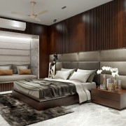 Modern-retro touch Bedroom			