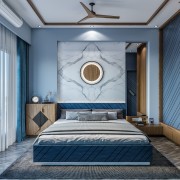 Blue Accent Bedroom