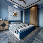 Blue Accent Bedroom