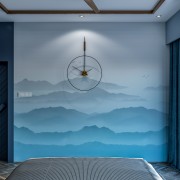 Blue Accent Bedroom