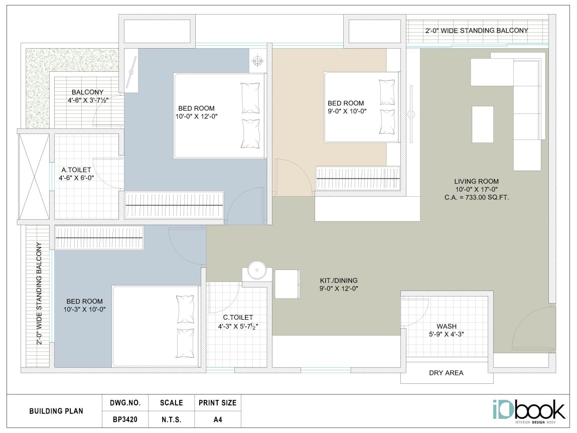 Citified 3 BHK planning