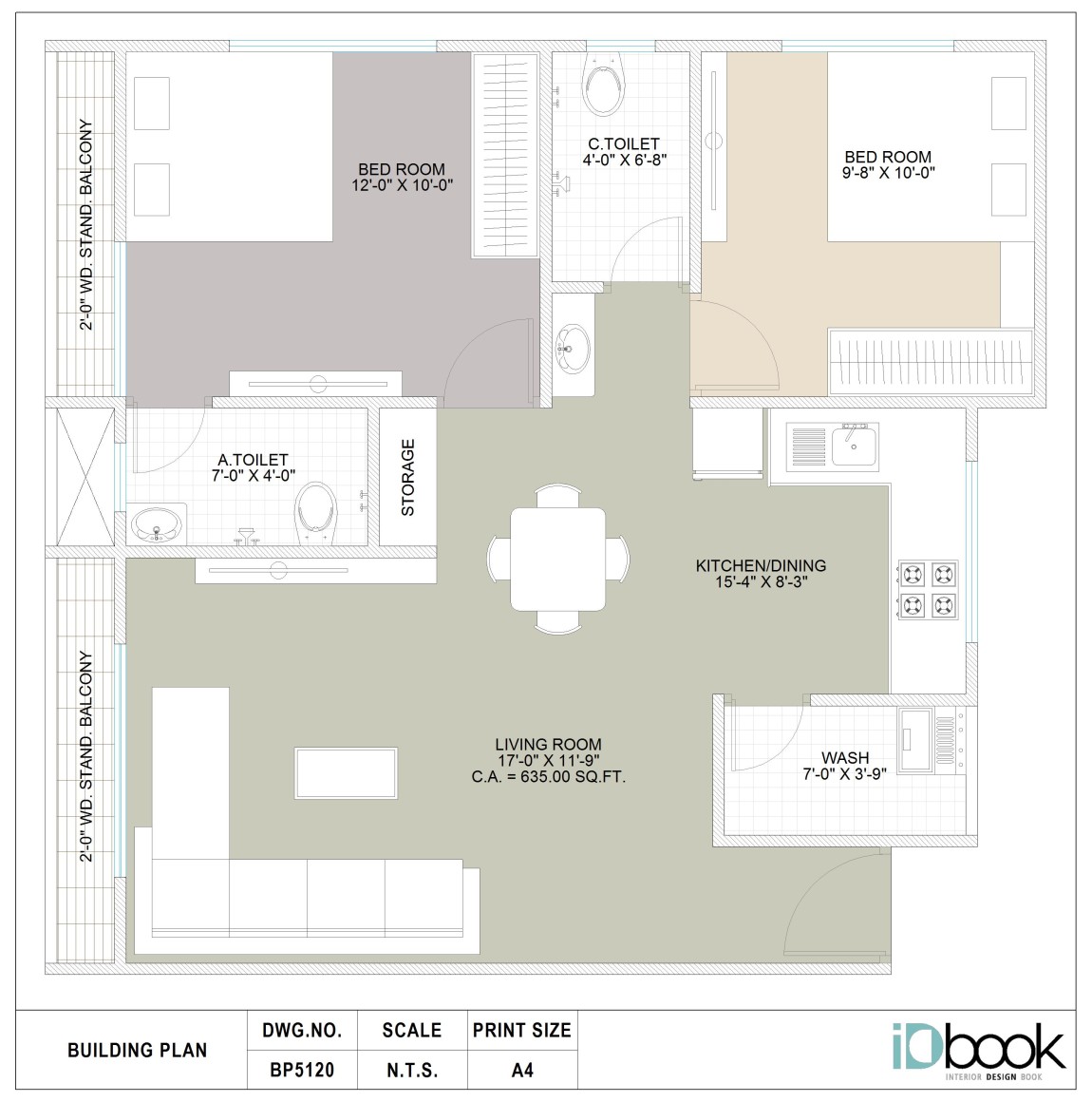 Splendid planning of 2 BHK flat