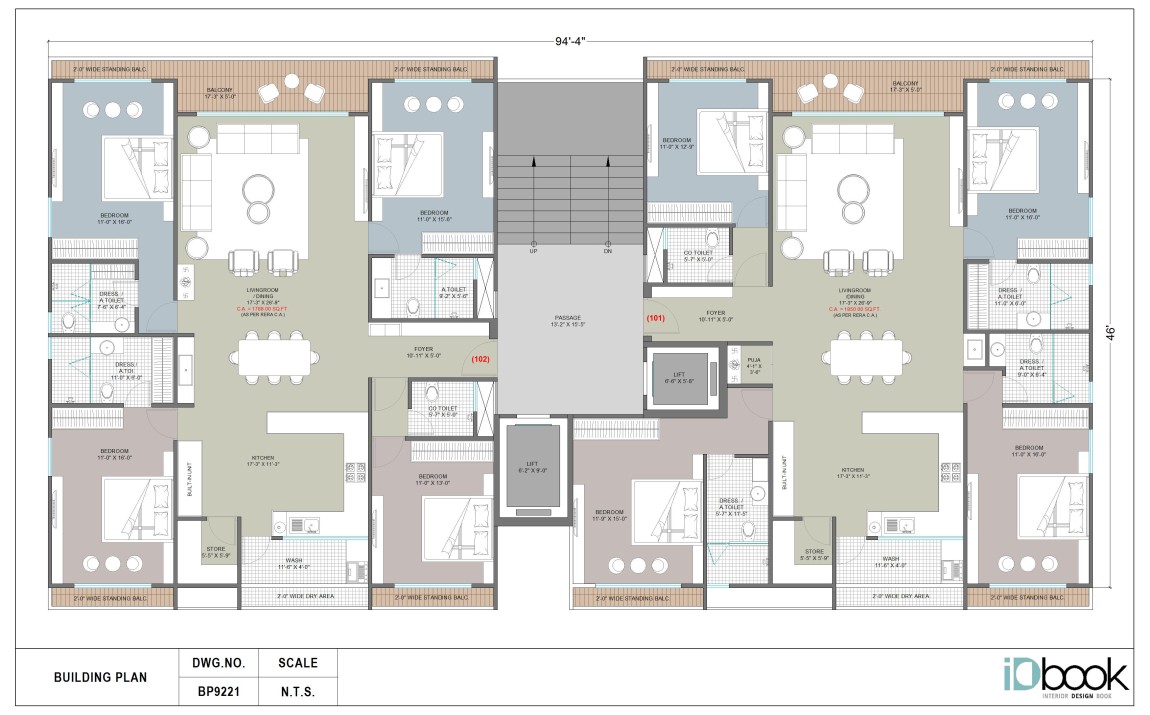 Smartly designed apartment with wide balconies