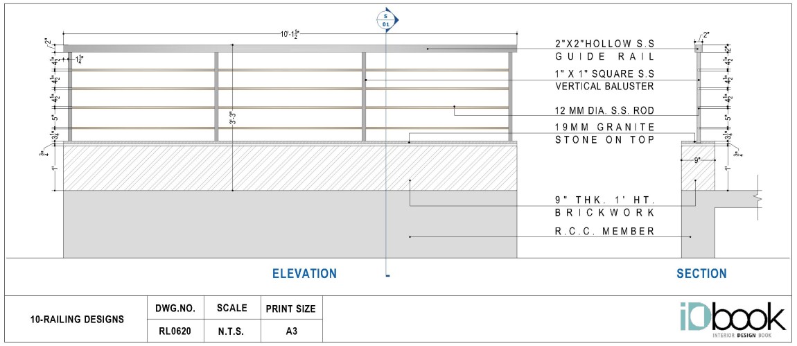 Simple & Sleek S.S. Railing Design