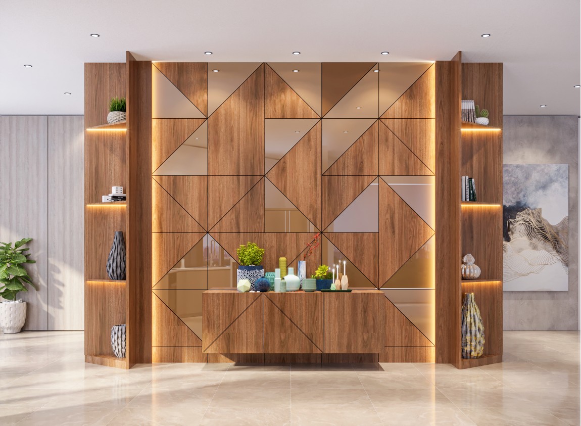 Diagonal Geometric Wall design