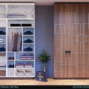 Geometrical Shutter Concept for Wardrobe