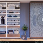 Abstract Circular Shutter Design for Wardrobe