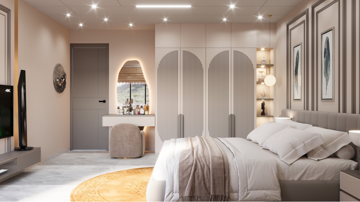 Bedroom for children with smooth
