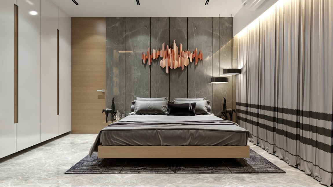 Gleaming Grey Bed room