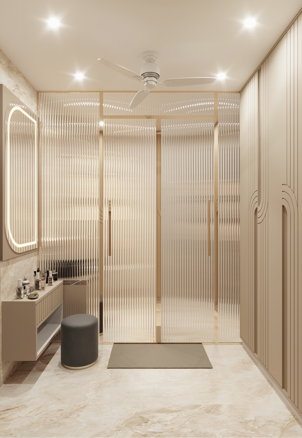 DRESSING WITH ATTACHED BEDROM