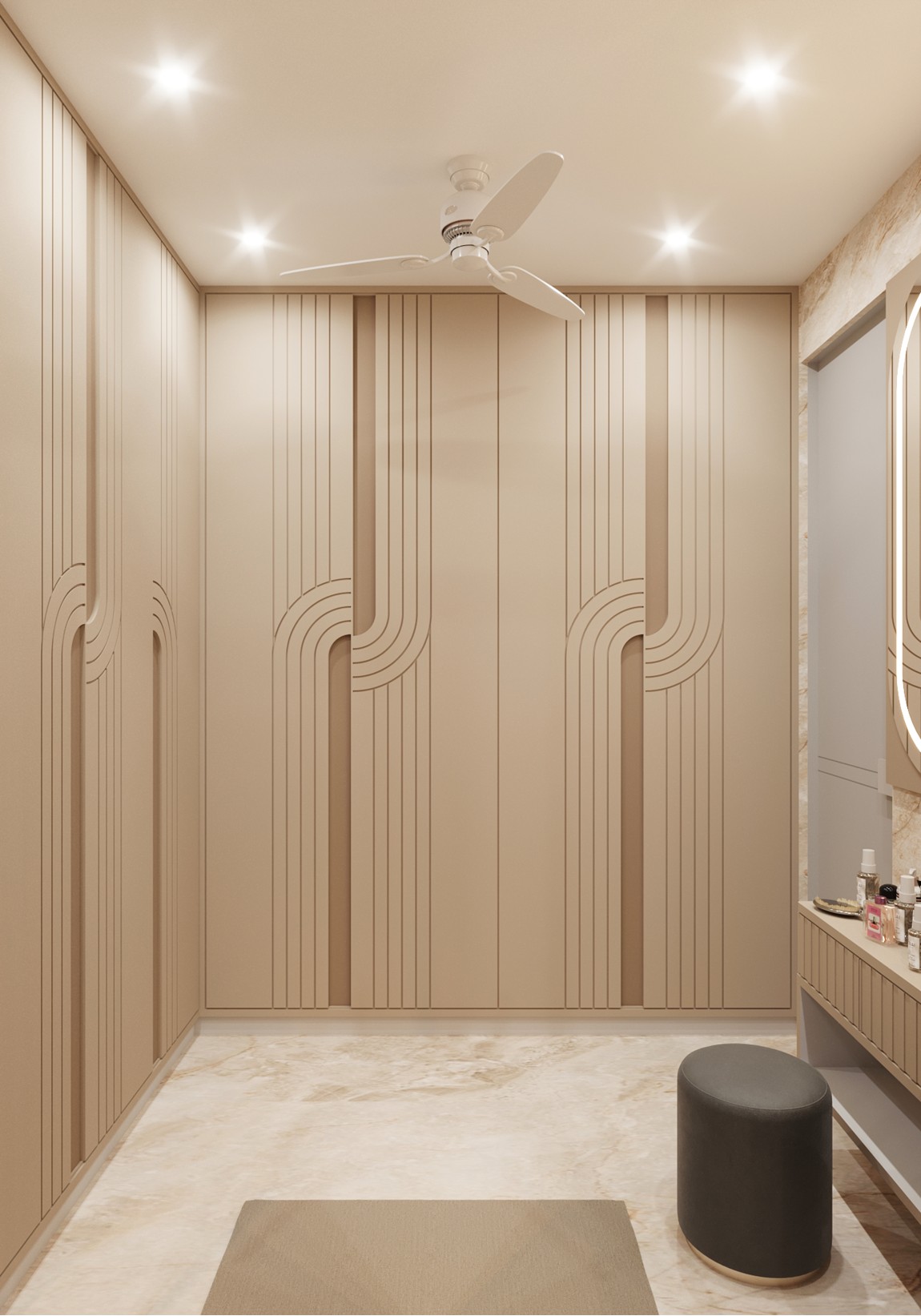 WARDROBE IN MAKEUP ROOM