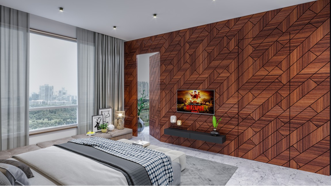 Diagonal Wall Paneling